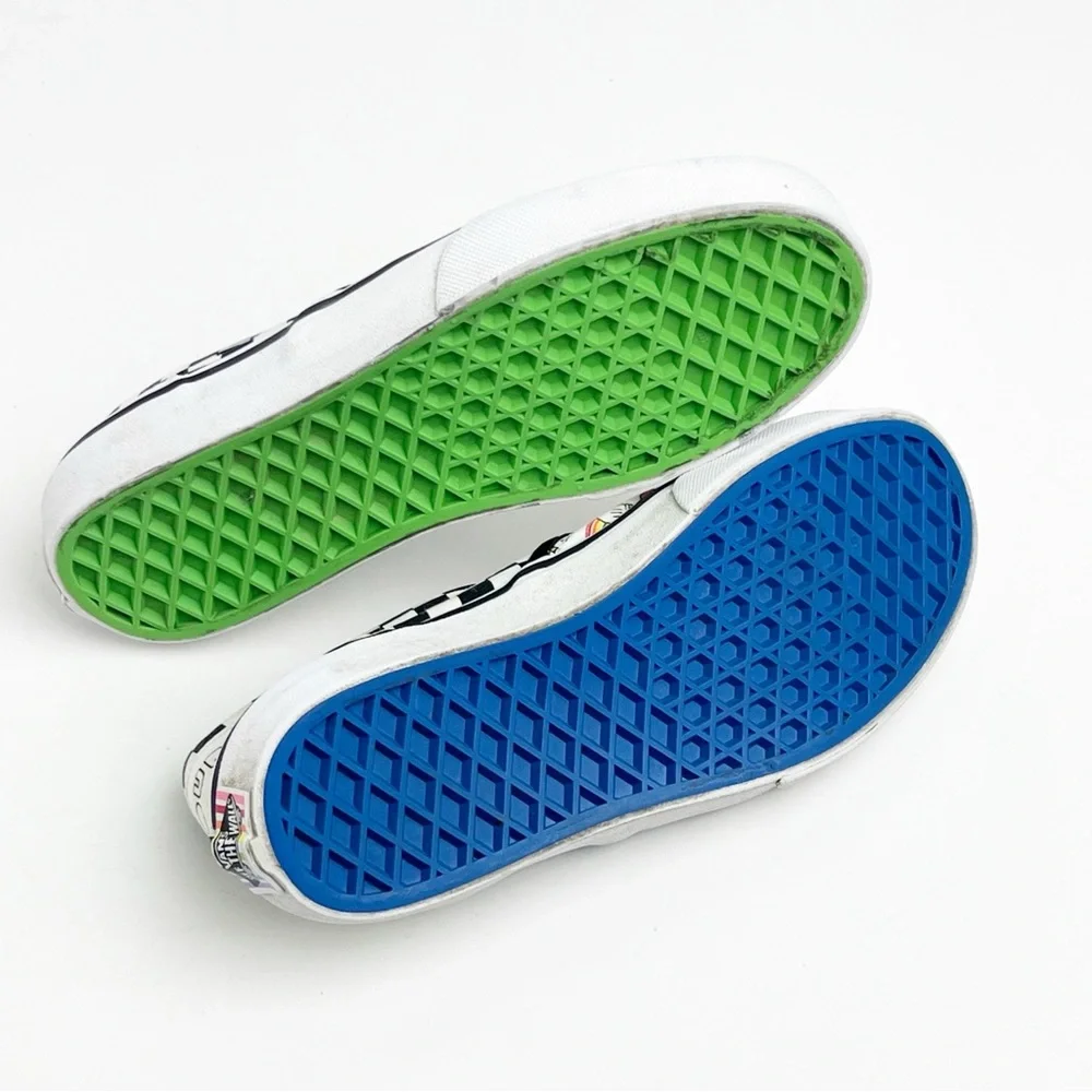 VANS x FLOUR SHOP Classic Slip On Graphic Top Checkered Heel Shoes, Size 3